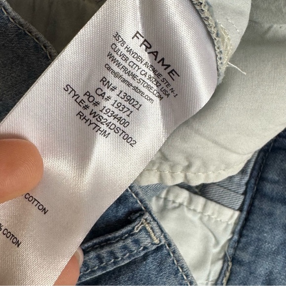 FRAME DENIM Pleated Wide Cuffed Shorts Size 2 NWT - Picture 9 of 9